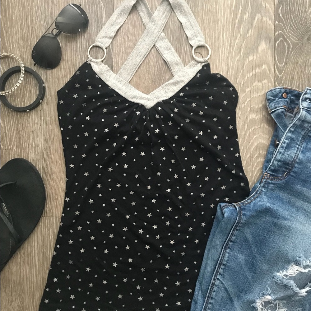 🖤🤘 Black Tank w/ Silver Stars 🤘🖤